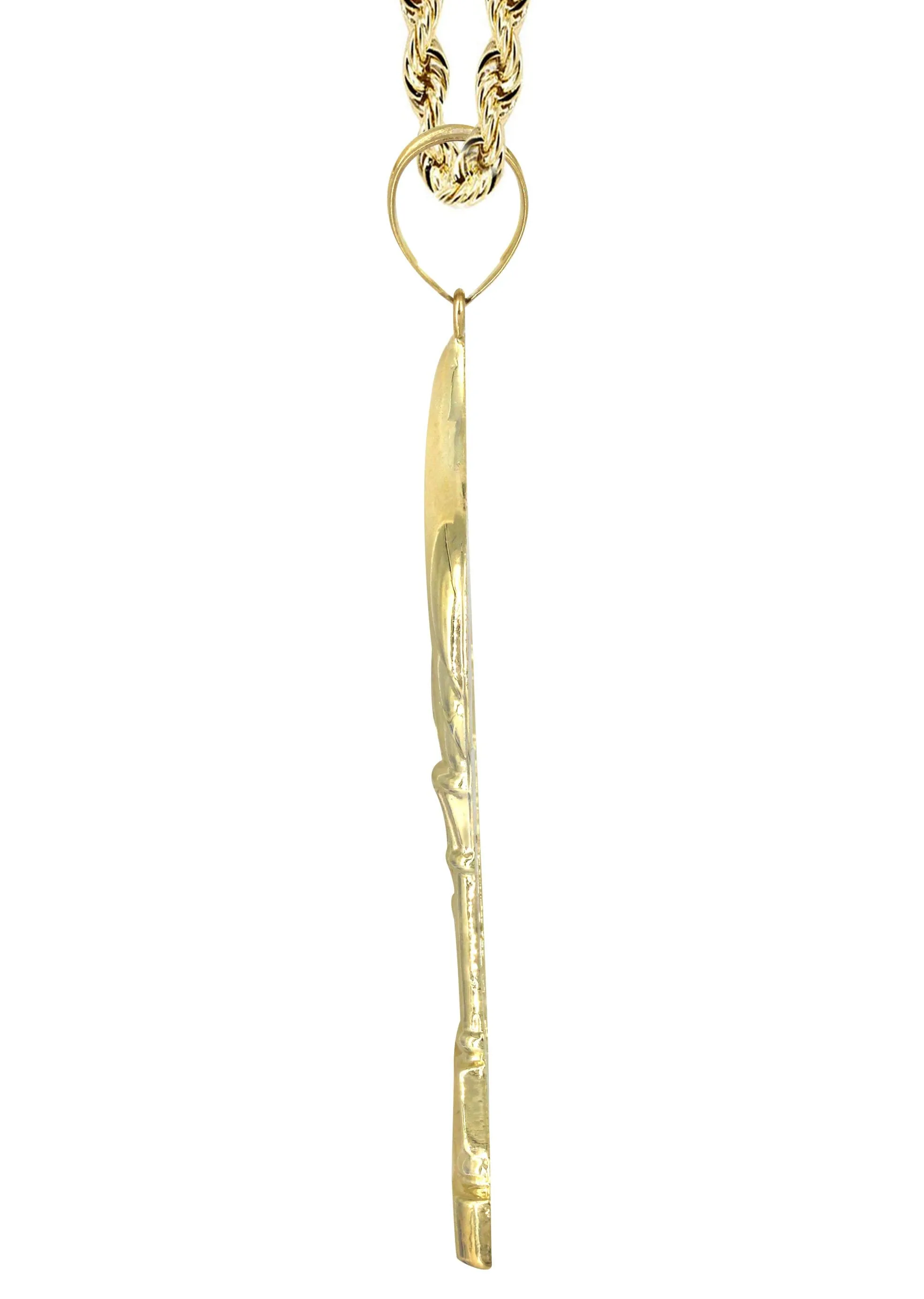 10K Yellow Gold Saint Lazaro Necklace | Appx. 19 Grams