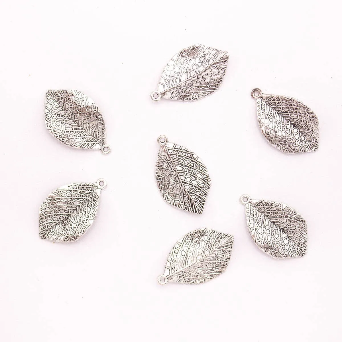 10Pcs Antique sliver leaf pendant Silver Charms, DIY Bracelets Necklace Bangle, Leaf Charms Pendant, Charms For Jewelry MakingD-3-446