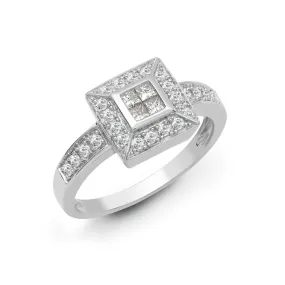 18ct White Gold Diamond Ring