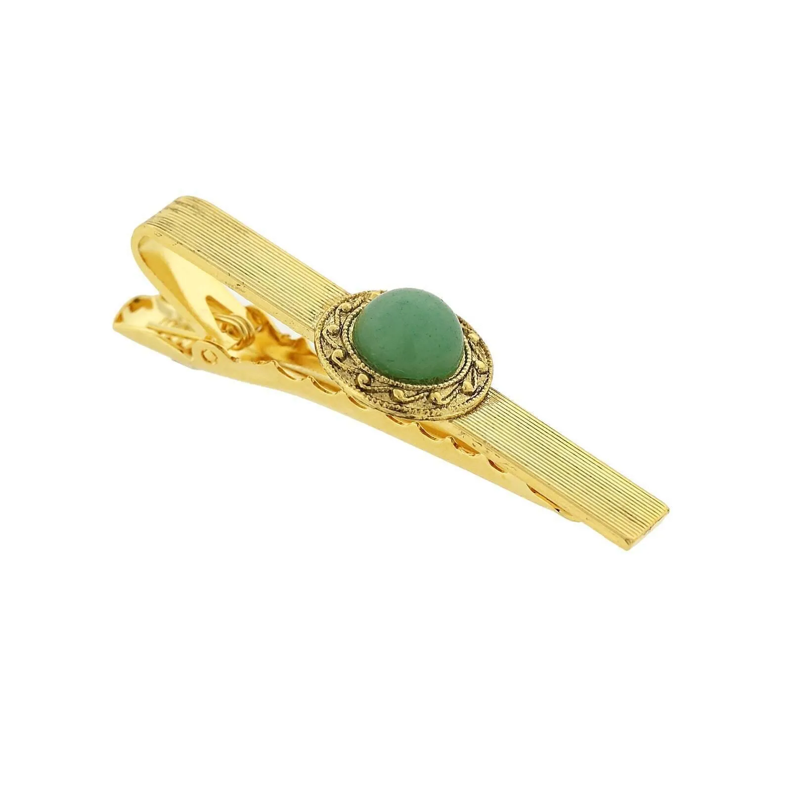 1928 Jewelry Vintage Style Gemstone Tie Bar Clip