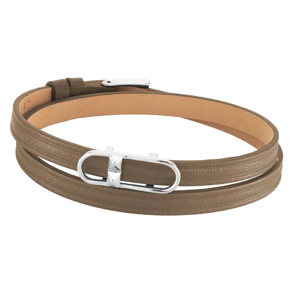 2 in 1, Choker & Bracelet LIEN VOYAGE 6DT Taupe SI