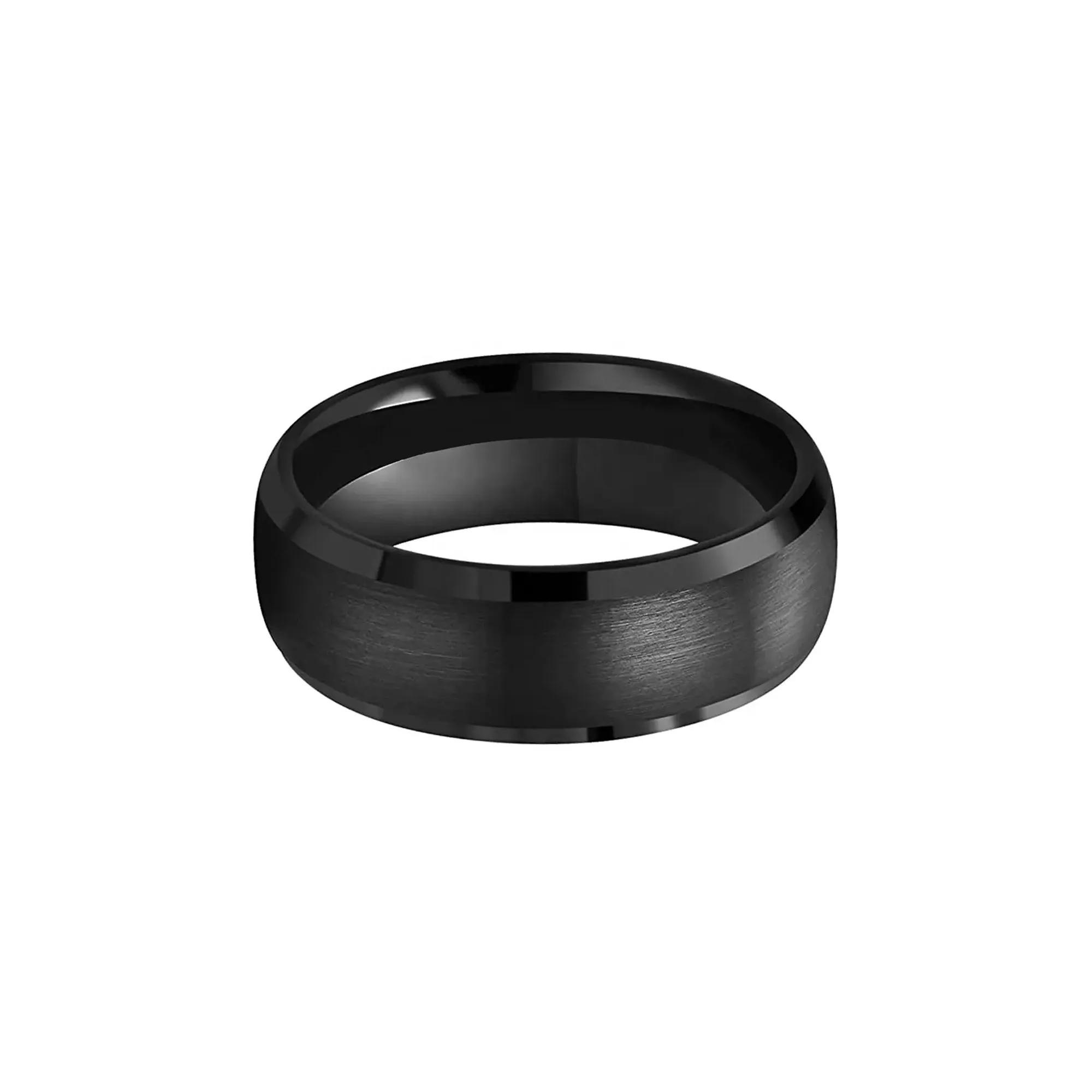 6mm or 8mm Black Tungsten Carbide Ring For Men and Women. Dome Shape, Barrel, Diamond Cut Edge,  Comfort Fit Wedding Band, Pinky, Statement or Thumb RIng (Copy) (Copy)