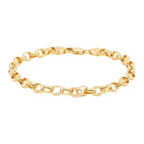 9ct Yellow Gold Oval Belcher Bracelet