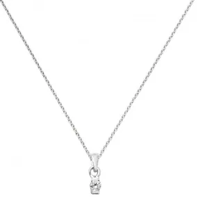 Acotis Silver Pendant On Chain Zirconia G3267