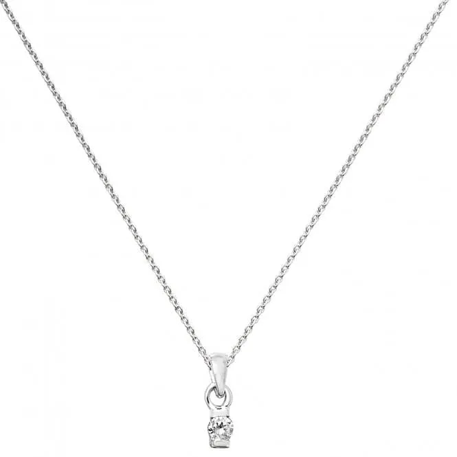 Acotis Silver Pendant On Chain Zirconia G3267