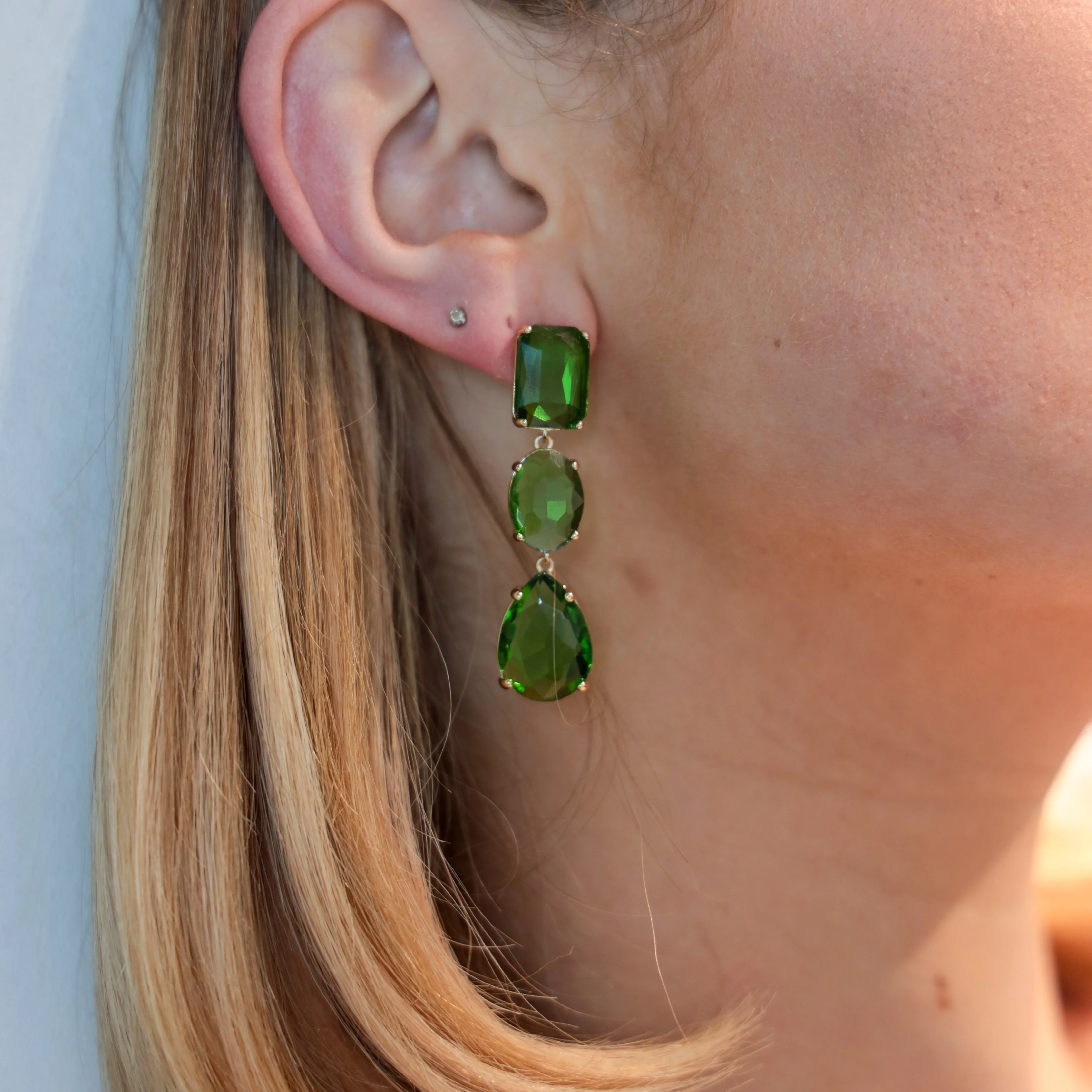 AMALFI EARRINGS GREEN