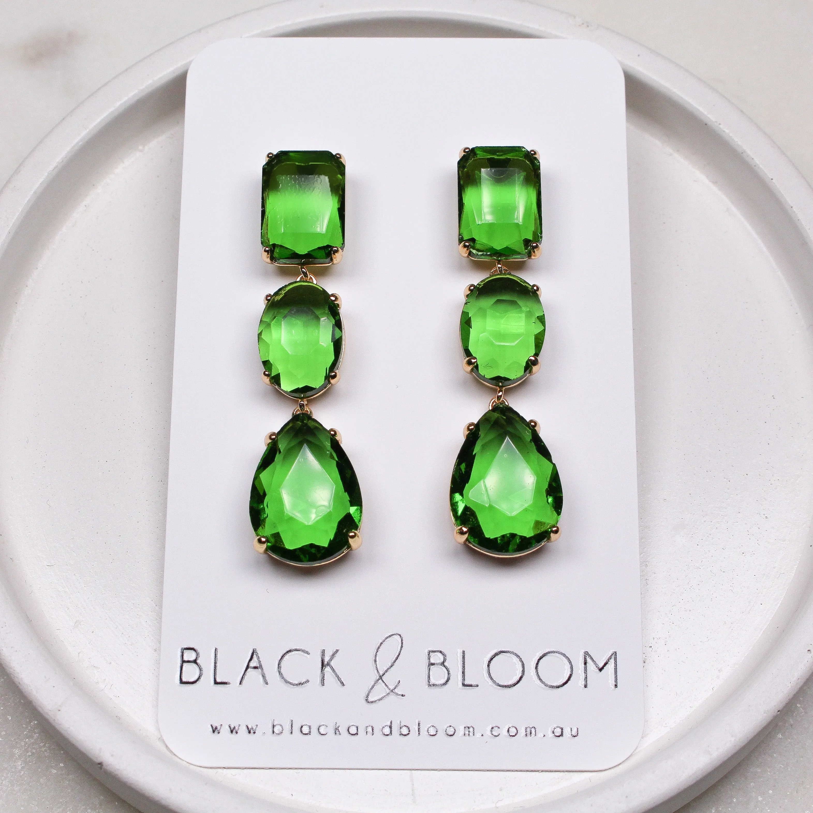 AMALFI EARRINGS GREEN