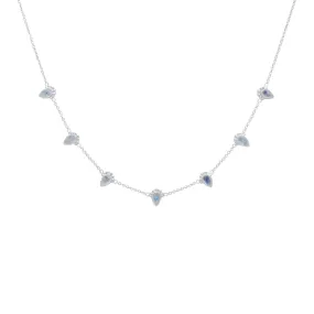 Amaya Sterling Silver Rainbow Moonstone Necklace