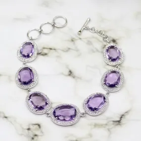 Amethyst Halo bracelet