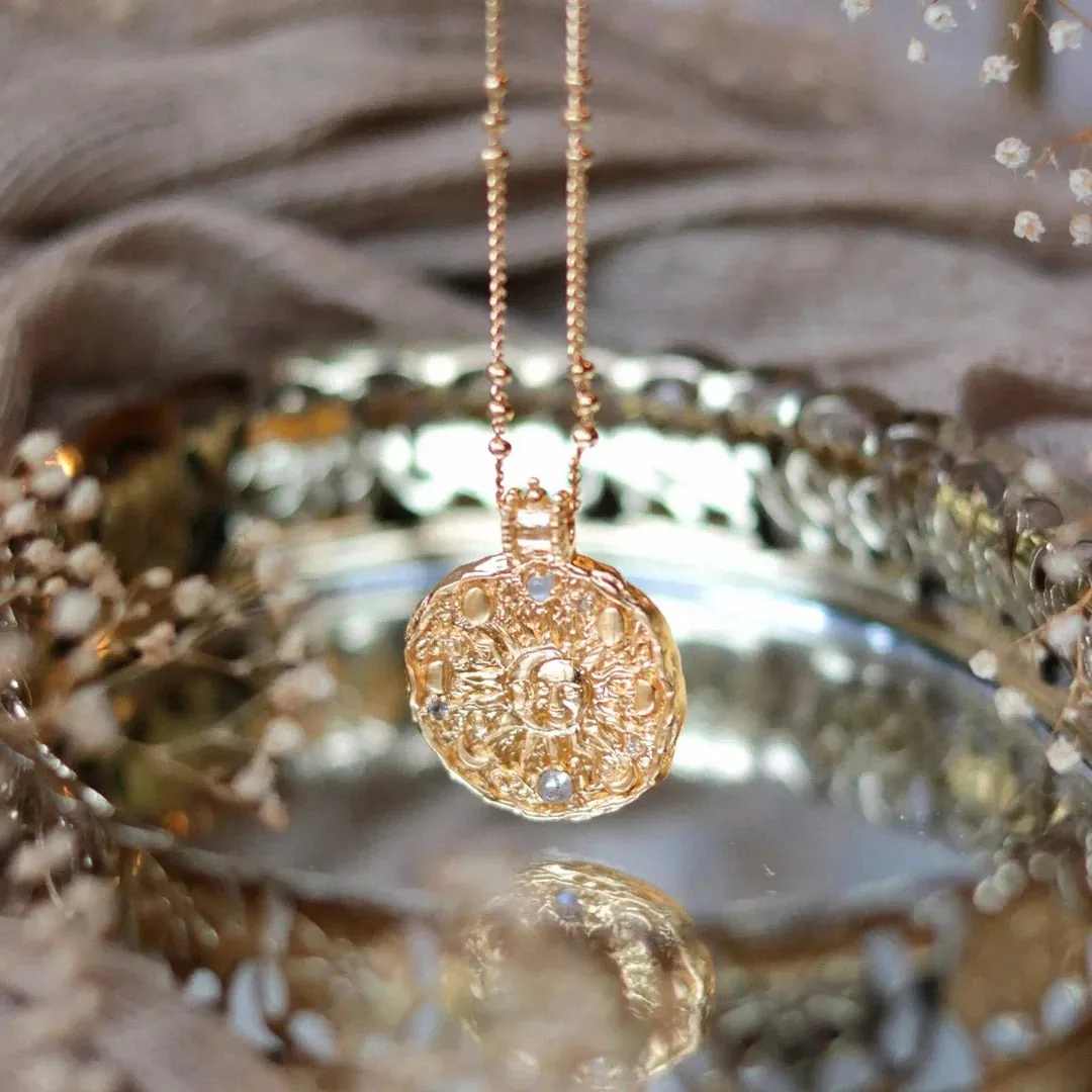 ananda soul sun & moon necklace