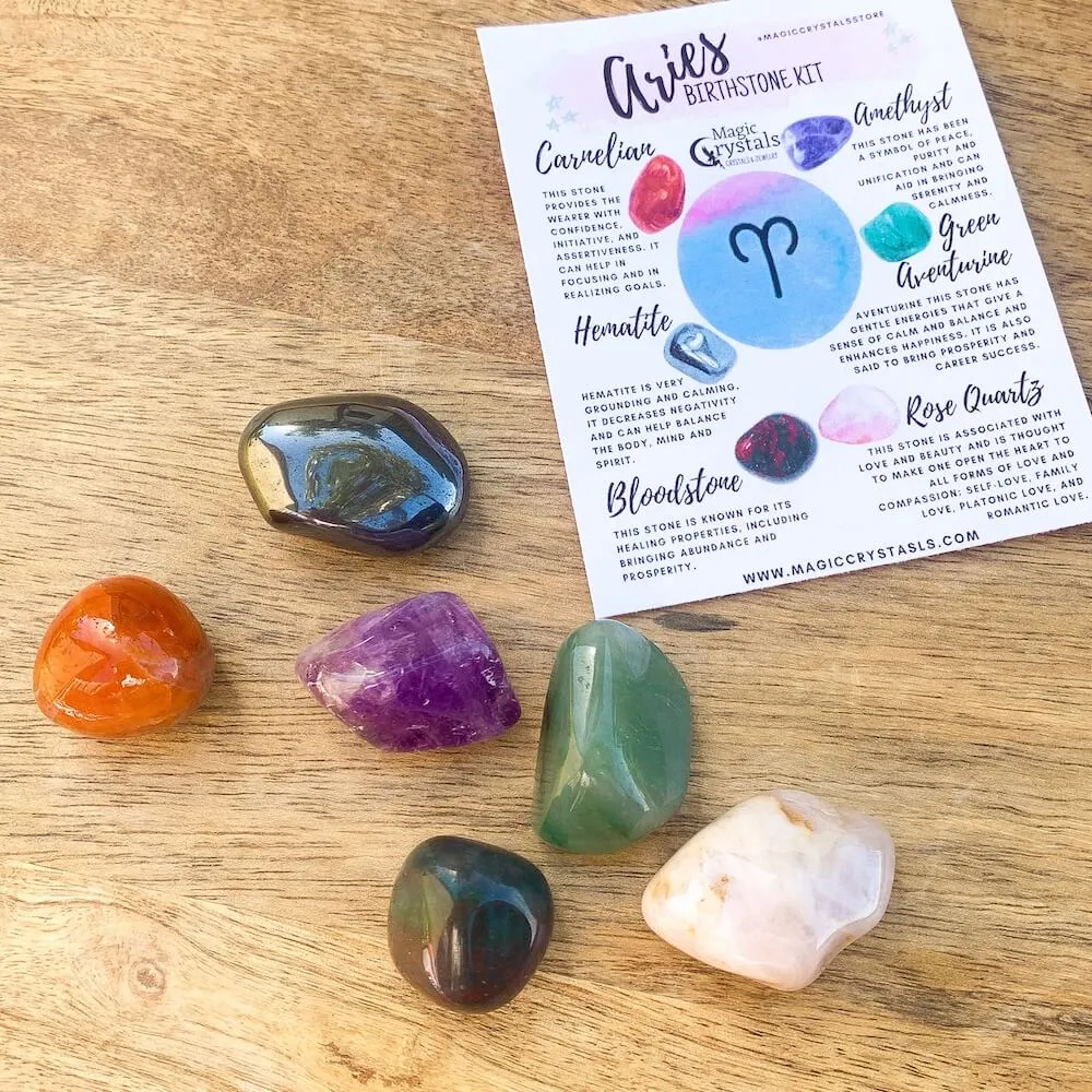 Aries Birthstones Crystal Set