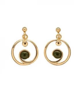 Ariki Round Jade Koru Earrings