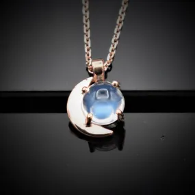 Ashes Necklace -My Moon Pendant With Moonstone