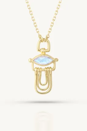 Athena Moonstone Gold Necklace