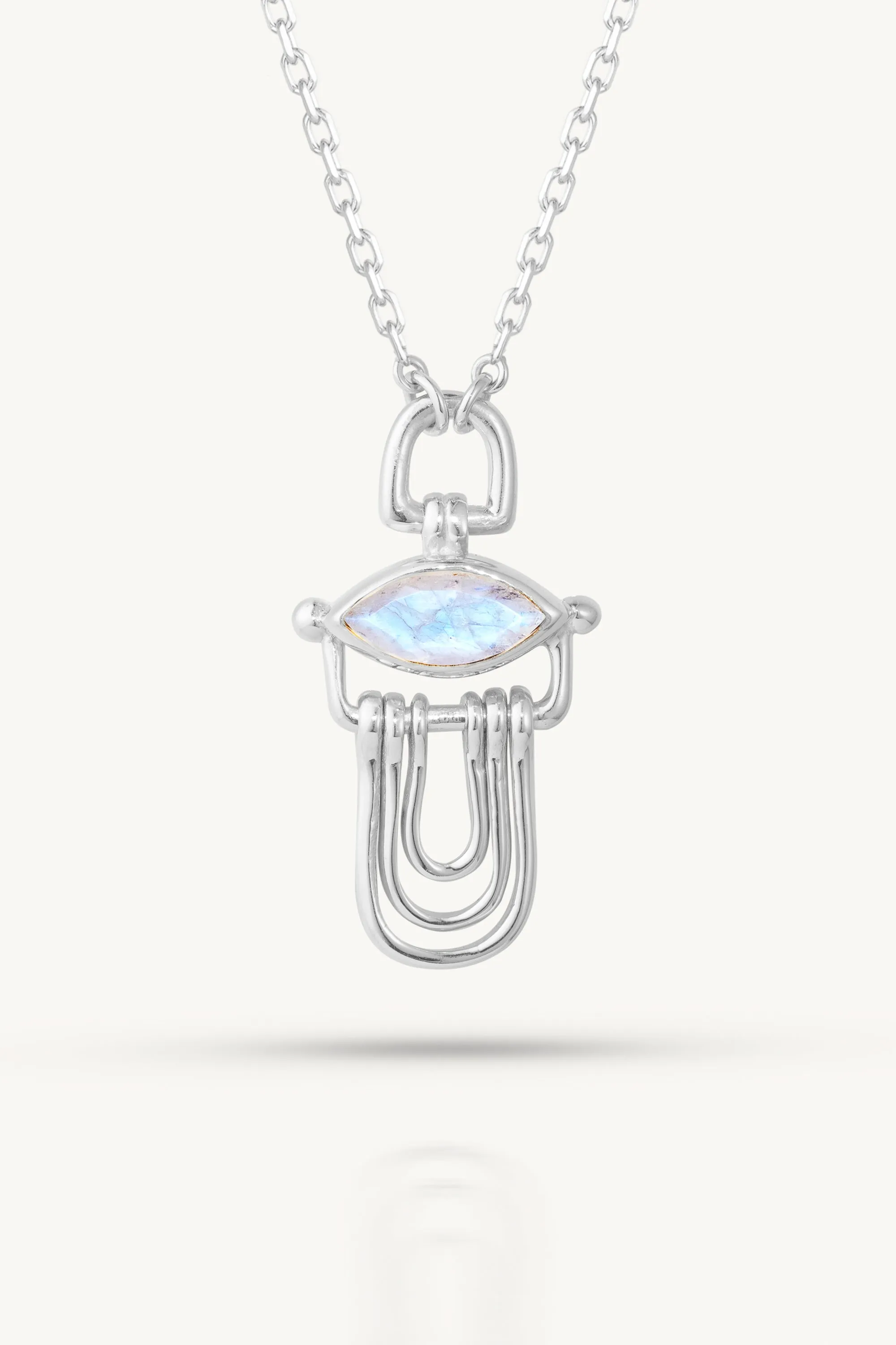 Athena Moonstone Silver Necklace