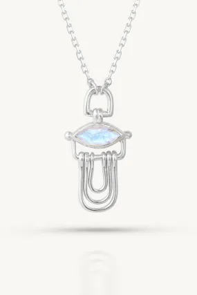 Athena Moonstone Silver Necklace