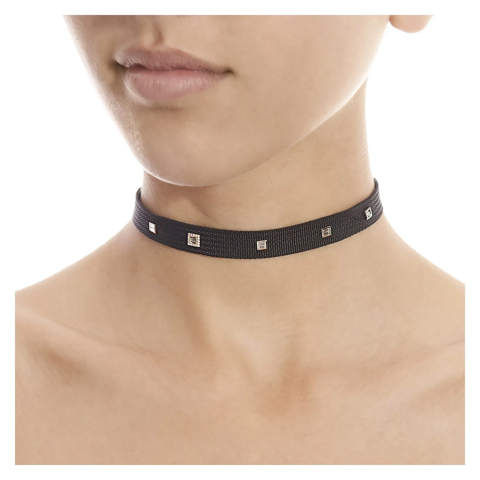 BAGUETTE DIAMOND CHOKER IN ROSE GOLD