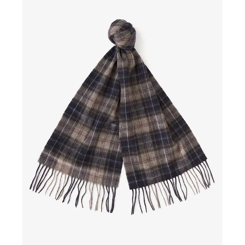 Barbour Tartan Scarf & Glove Gift Set - Black Slate Tartan