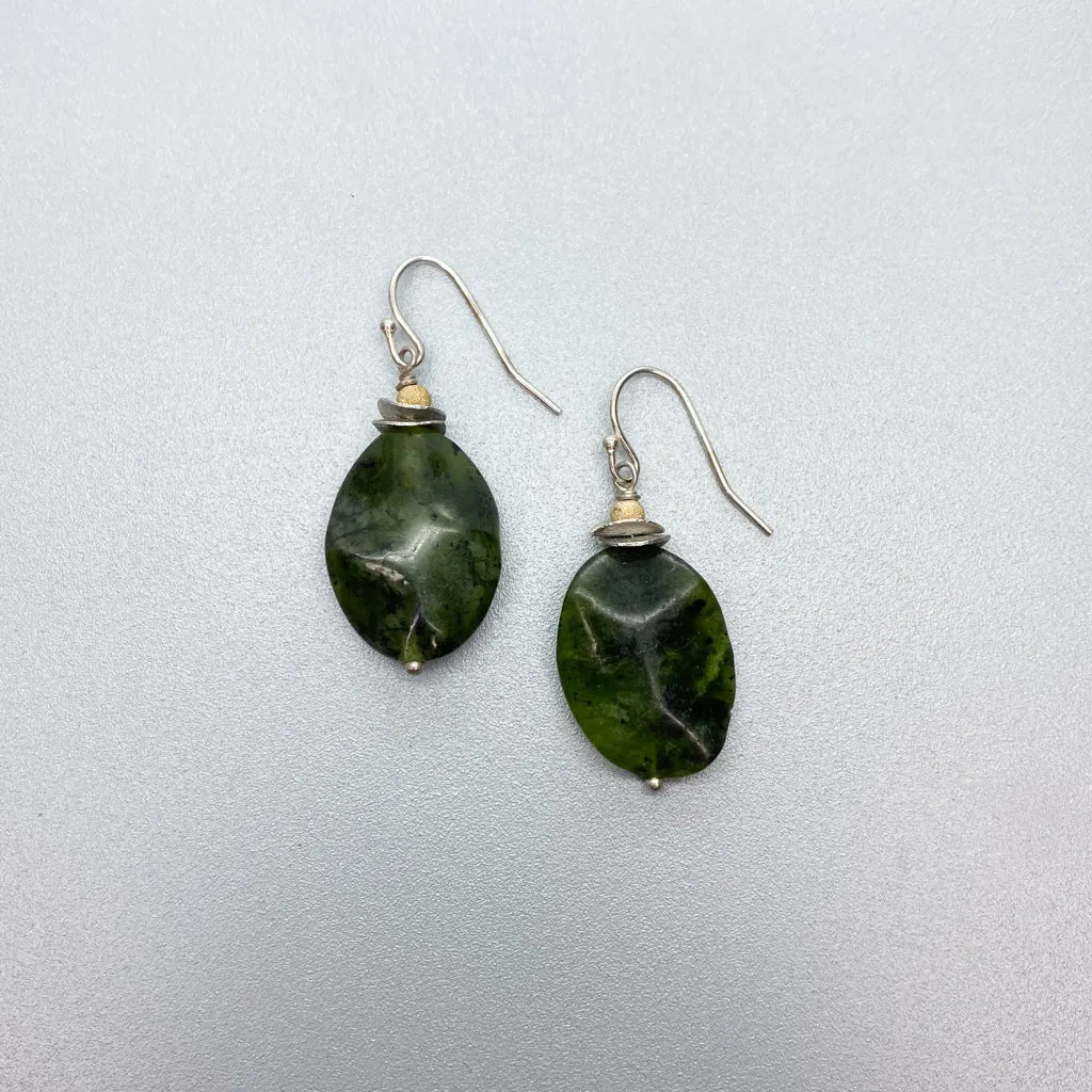 BC Jade Lever back Earrings