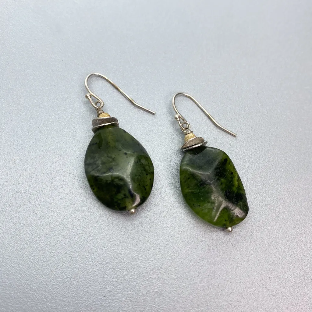 BC Jade Lever back Earrings