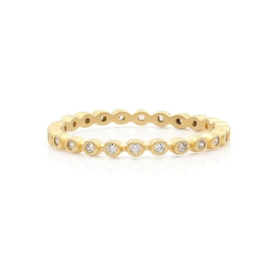 Bezel Pavé Stack Ring