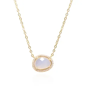 Bianca Moonstone Pendant Necklace | 14K Gold Plated