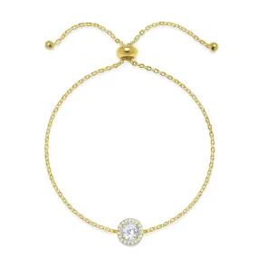 Birthstone & Diamond Bracelet- April White Topaz