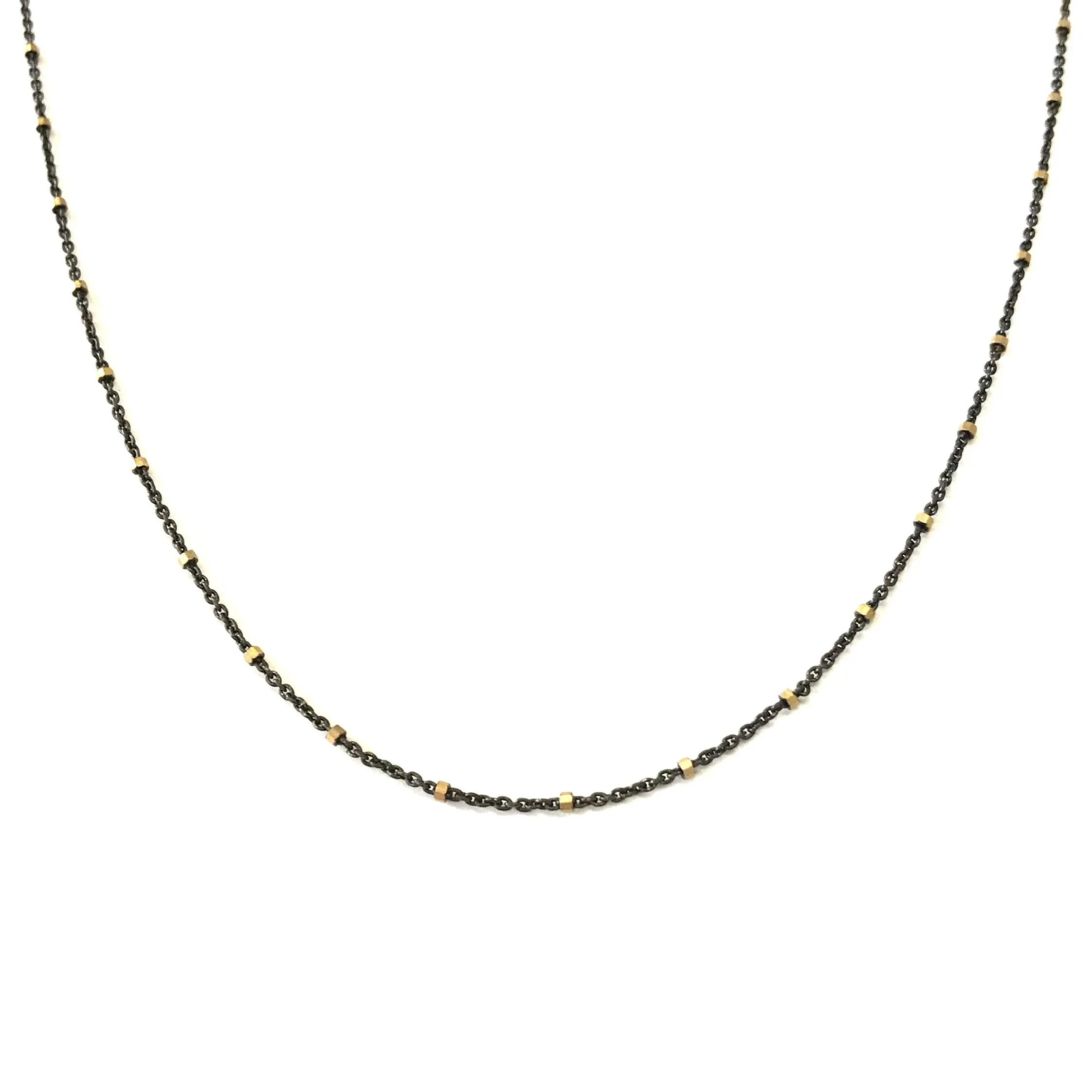 Black Two Tone Dotted Chain