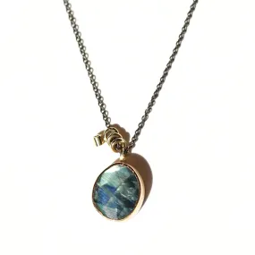 Blue Rainbow Moonstone Necklace