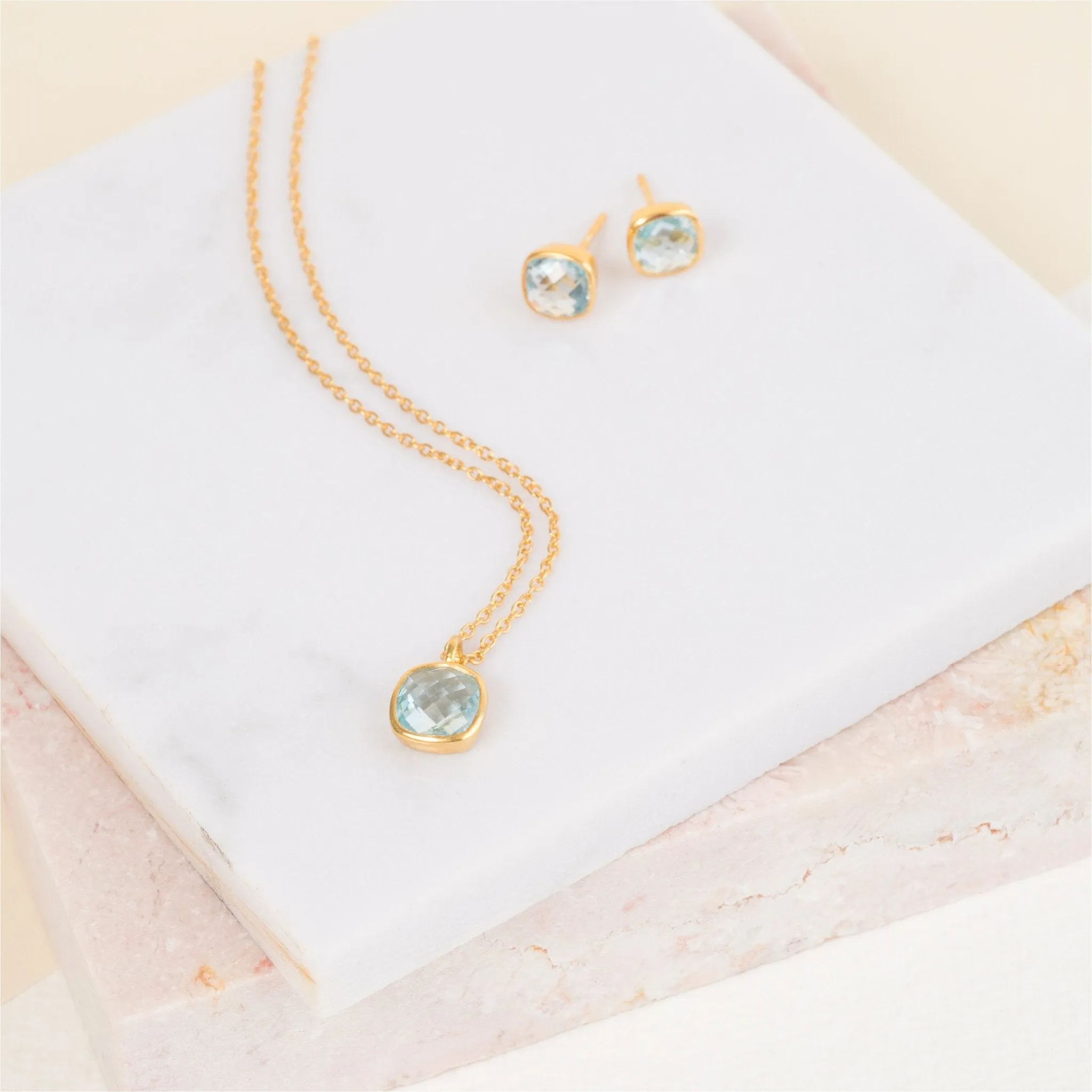 Brooklyn Blue Topaz & Gold Vermeil Jewellery Set