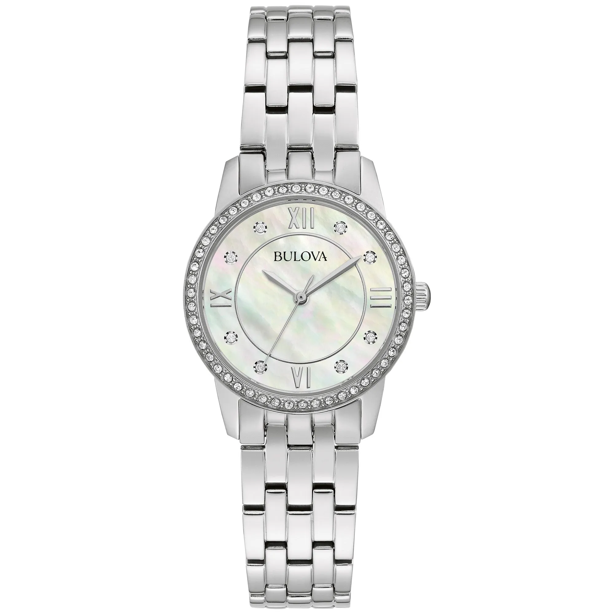 Bulova Women's Classic 32mm Quartz Watch Crystal Bezel 96X155