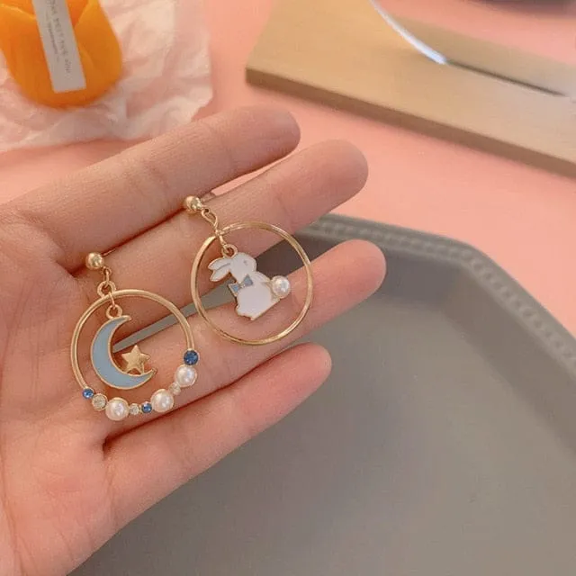 Bunny Moon Drop Earring