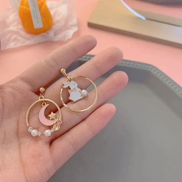 Bunny Moon Drop Earring