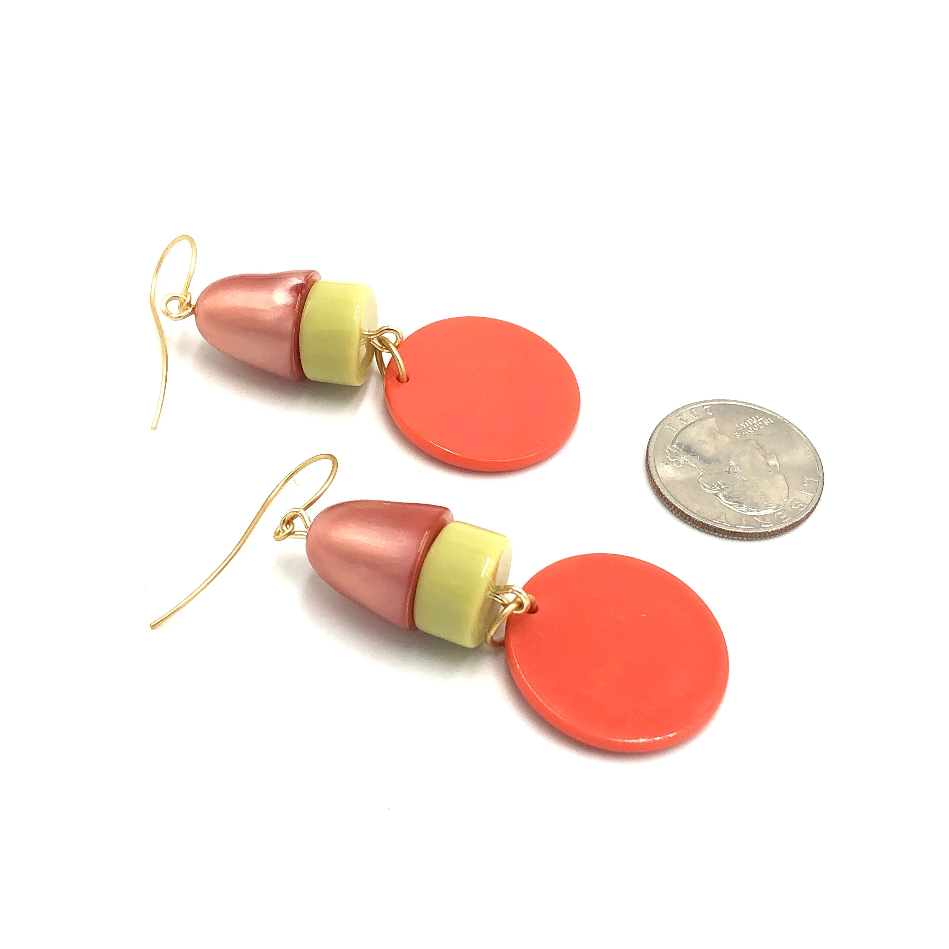 Burnt Coral Beacon Drop Earrings