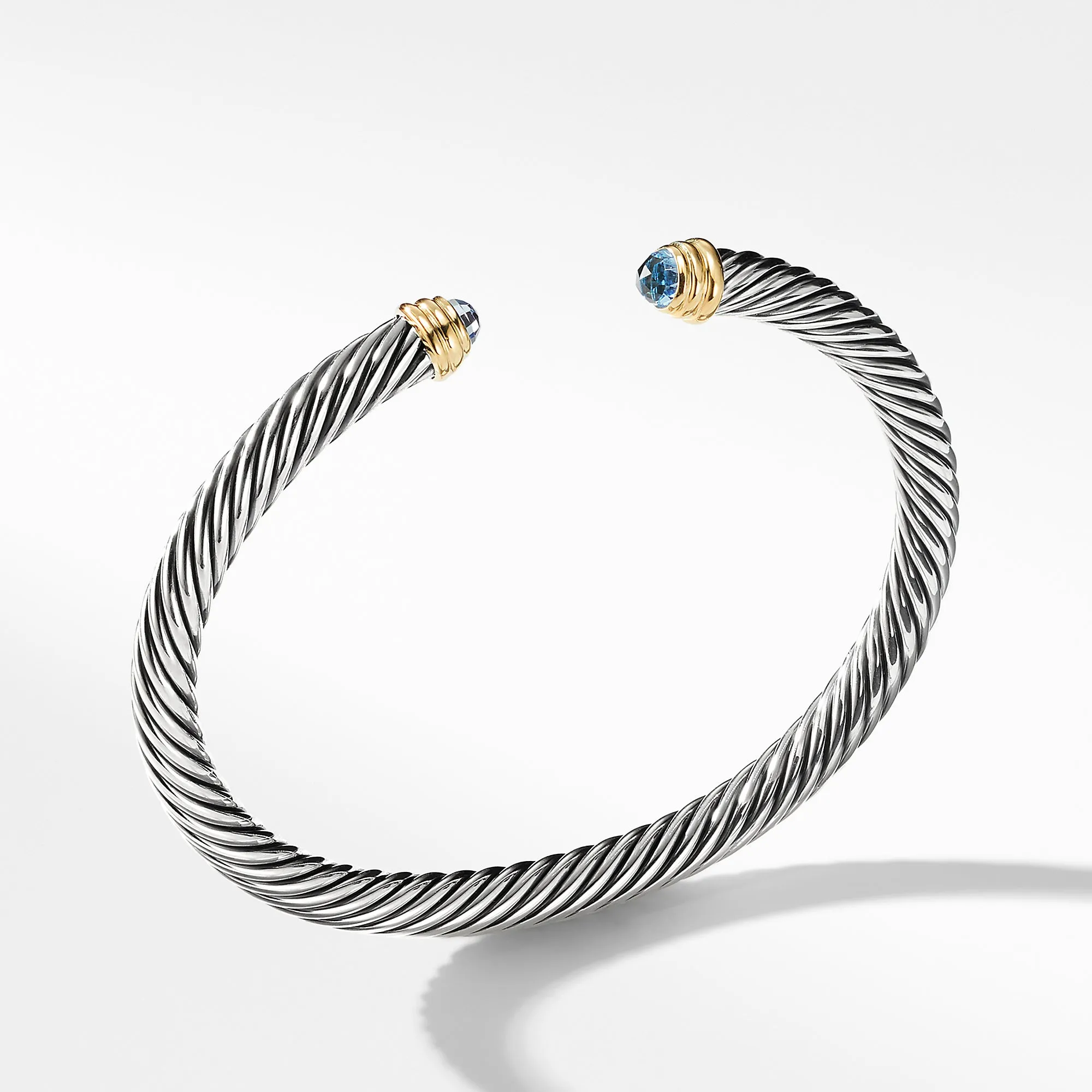 Cable Classics Bracelet with Blue Topaz and Gold