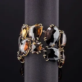 Cabochon Bracelet, Smokey Topaz