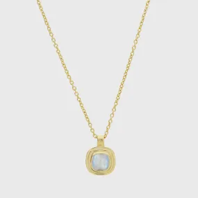 California Cushion Moonstone Necklace