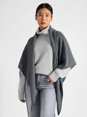 Cashmere scarf "Triangle" - dark grey