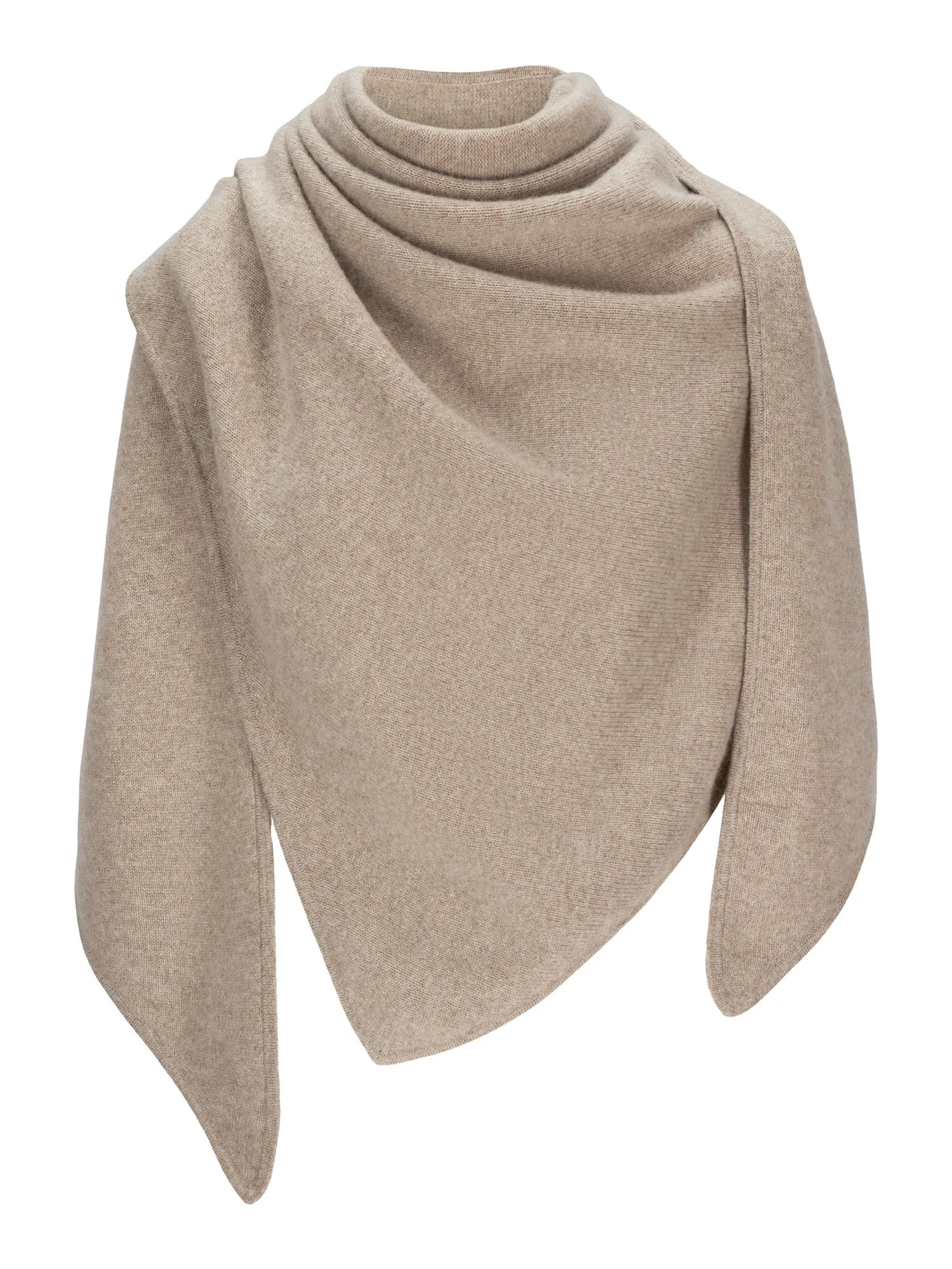 Cashmere scarf "Triangle" - toast