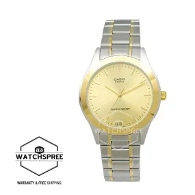 Casio Standard Analog Two tone Stainless Steel Watch MTP1128G-9A