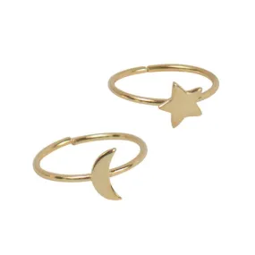 Celestial Goldtone Adjustable Ring