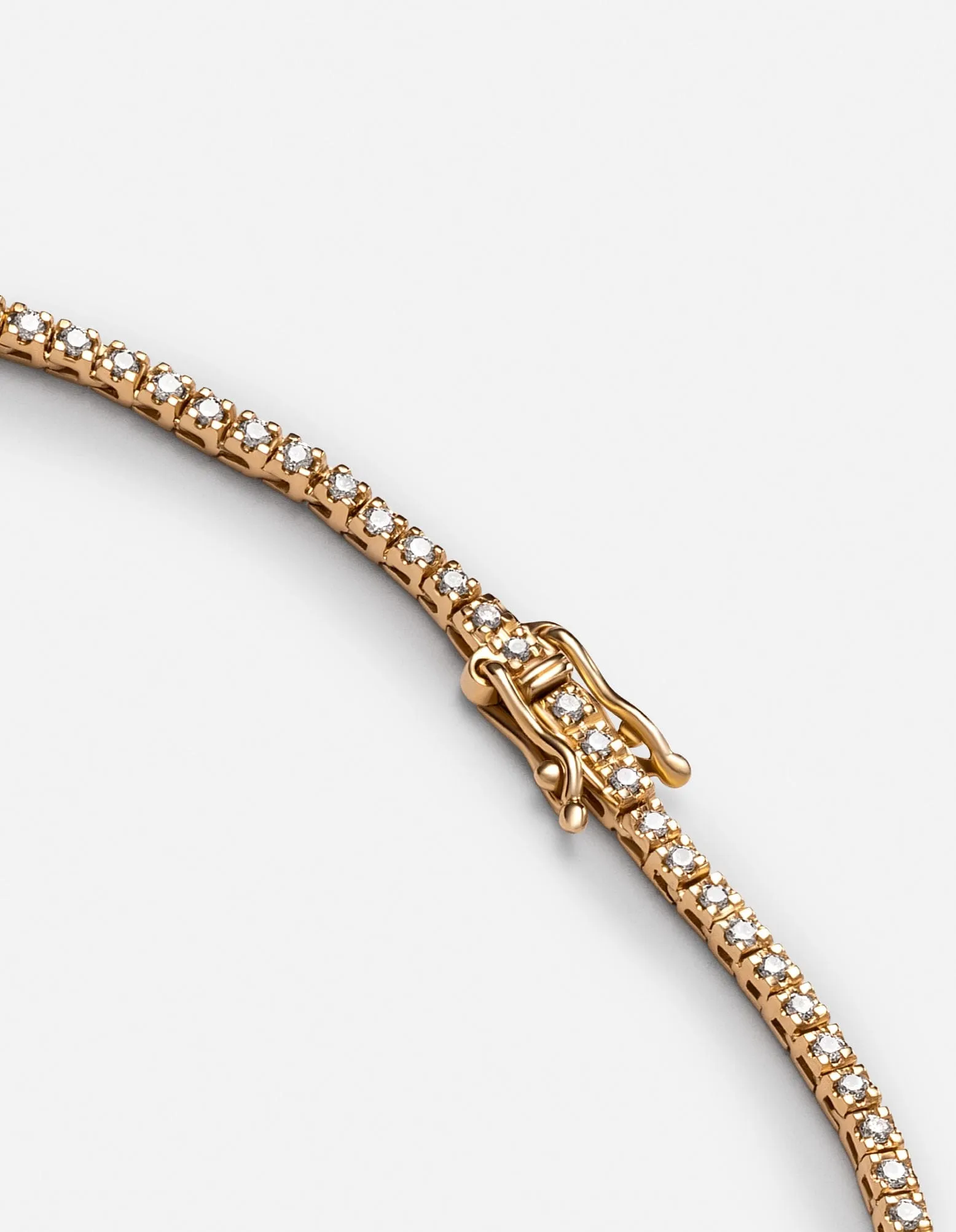 Century Square Choker, 14k Gold Pavé