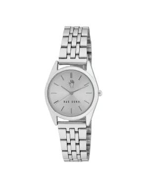 CHLOE Round Face Link Watch in Silver, 30mm