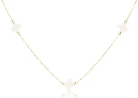 Choker Simplicity Chain Gold - Signature Cross Off-White