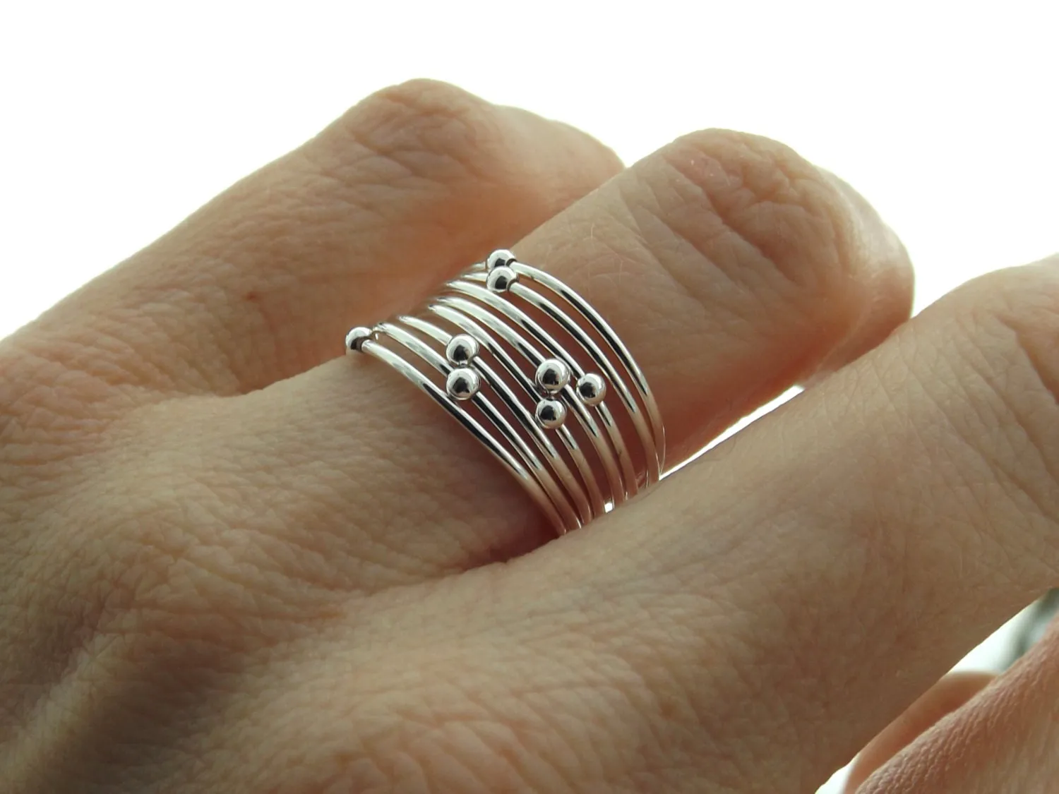 Choose Your  Orbit Ring, Spinner Rings, Stacking Rings, Modern Sterling Spinner Ring, Thin Ring, Beaded Ring, Whisper Rings, Delicate Rings