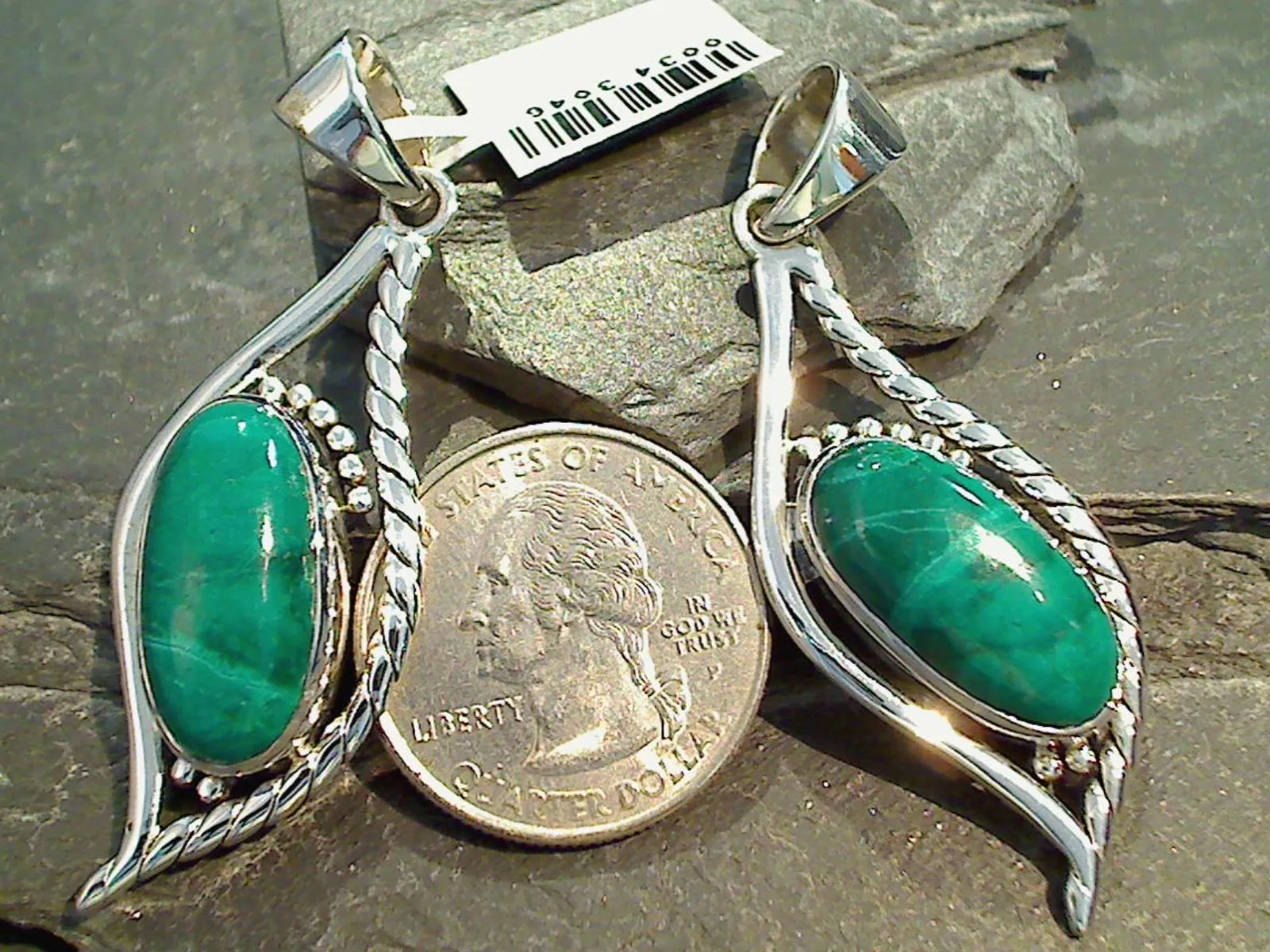 Chrysocolla, Sterling Silver Pendant