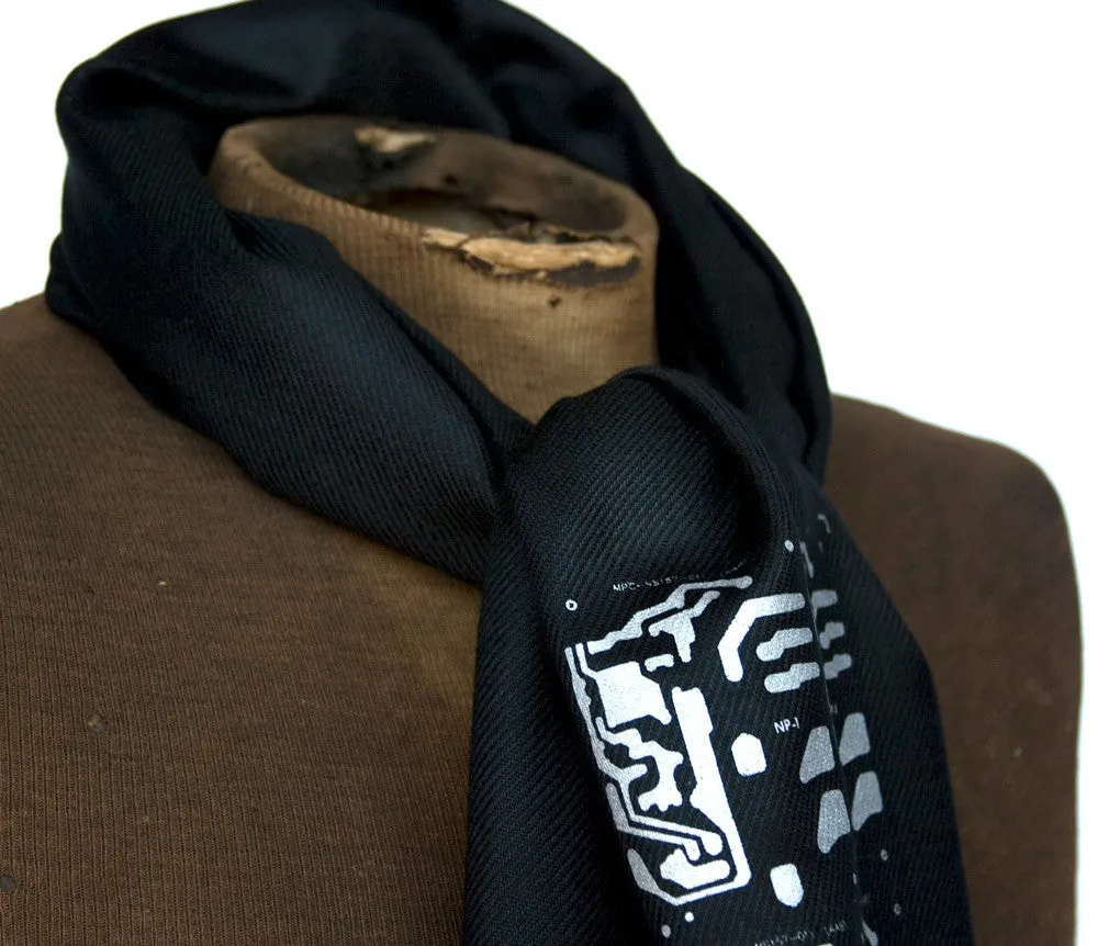 Circuit Board Scarf: "Electro" pashmina.