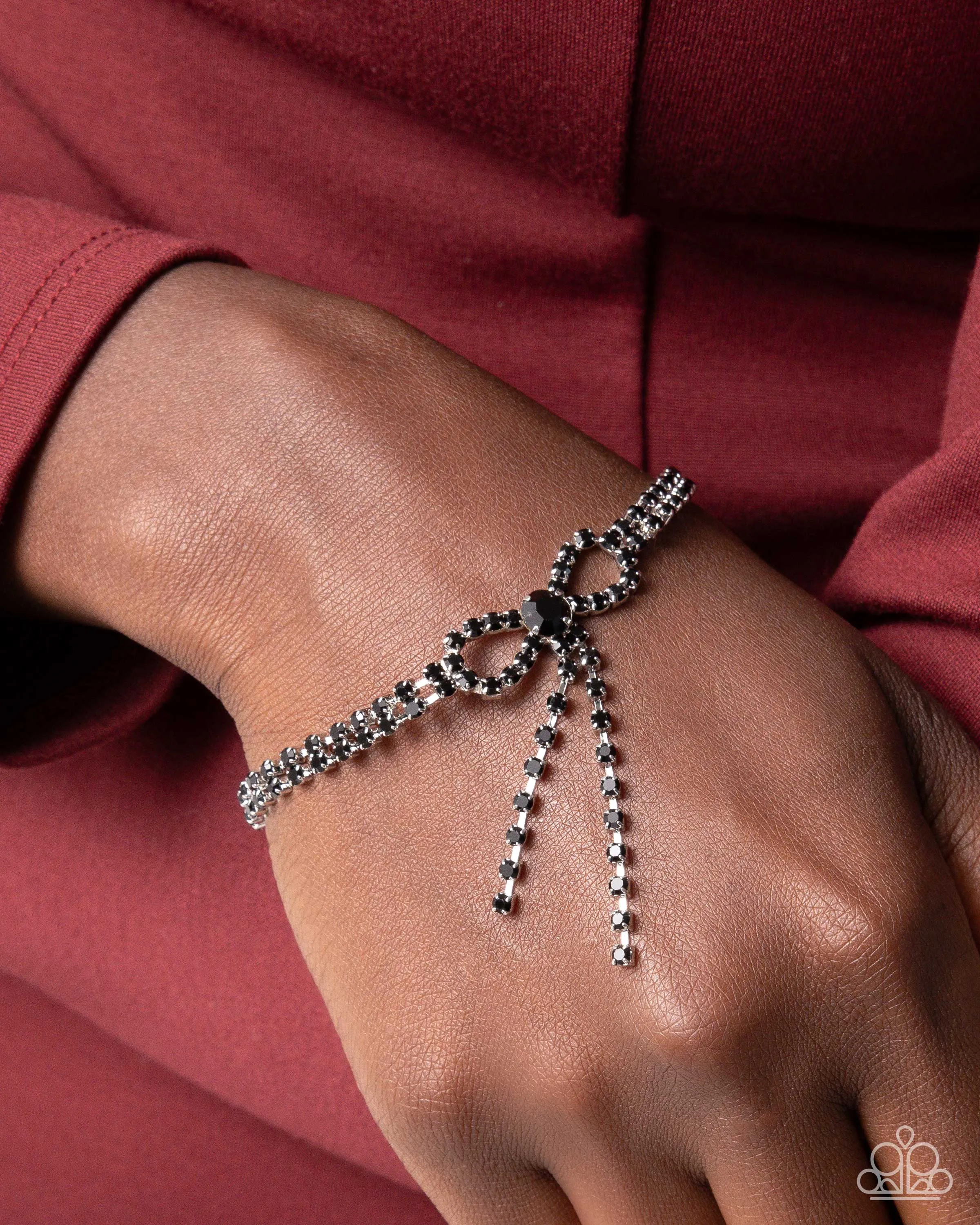 Complete Look - Black Rhinestone Necklace and Bracelet