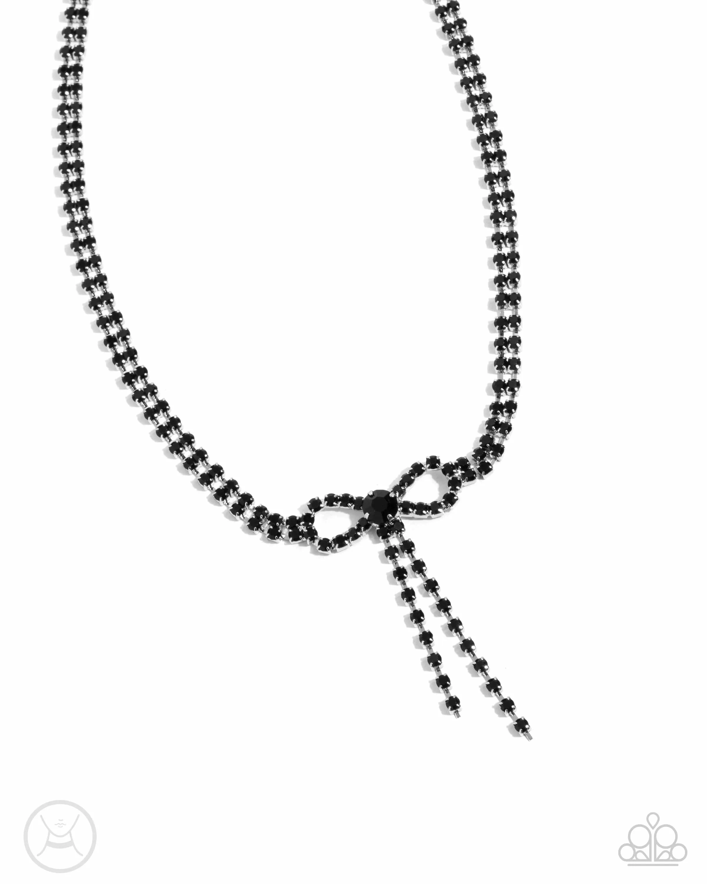 Complete Look - Black Rhinestone Necklace and Bracelet