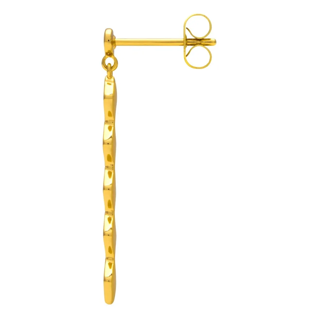 Confetti Long earring 1 pcs gold plated - Multi